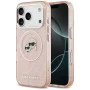 Калъф за iPhone 17 Pro - Karl Lagerfeld - IML Glitter K&C Heads Logo MagSafe (KLHMP17LHMKBKCHOP) - Розов