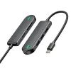 Хъб Mcdodo Hub Star Series (HU-1430) - 5в1, 2x USB2.0, USB3.0, Слот за SD/TF карти, 5Gbps, ABS+Найлон, Type-C кабел, 15см - Черен
