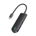 Хъб Mcdodo Hub Star Series (HU-1430) - 5в1, 2x USB2.0, USB3.0, Слот за SD/TF карти, 5Gbps, ABS+Найлон, Type-C кабел, 15см - Черен