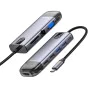 Хъб Mcdodo (HU-7420) - 10в1, 2x USB2.0, 2x USB3.0, USB-C PD100W, VGA, HDMI 4K, LAN, SD/TF слот, 5Gbps, Type-C кабел - Сив