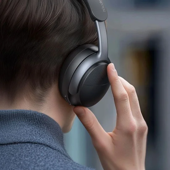 Безжични слушалки – Mcdodo T02 Series (HP-1421) – On-Ear, Bluetooth 5.4, ANC – Бежов