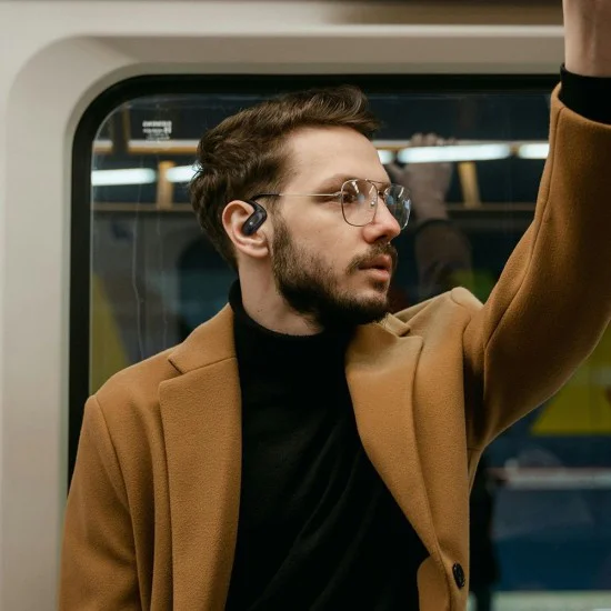 OWS безжични слушалки – Mcdodo Air O2 Series (HP-8051) – Open-Ear, Bluetooth 5.4, ергономични – Бежов