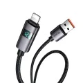 Кабел за данни – Mcdodo (CA-6490) – USB-A → Lightning, LED дисплей, 3A, 1.2m – Черен