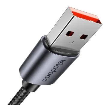 Кабел за данни – Mcdodo (CA-6490) – USB-A → Lightning, LED дисплей, 3A, 1.2m – Черен