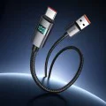 Кабел за данни – Mcdodo (CA-6520) – USB-A → USB-C, LED дисплей, 6A, 1.2m – Черен