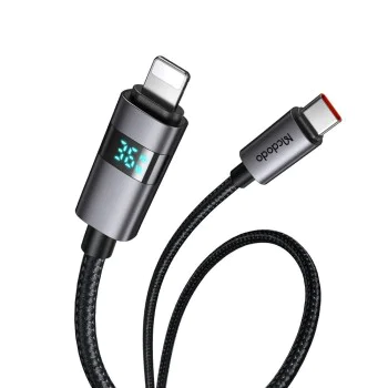 Кабел за данни – Mcdodo (CA-6570) – USB-C → Lightning, LED дисплей, 36W, 1.2m – Черен