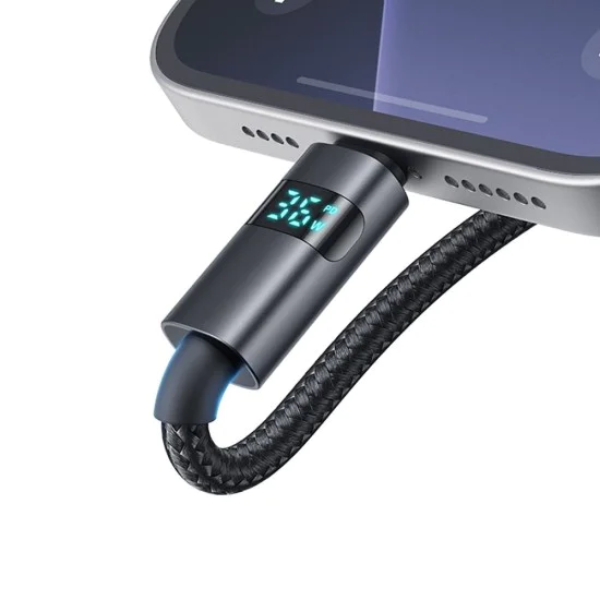Кабел за данни – Mcdodo (CA-6570) – USB-C → Lightning, LED дисплей, 36W, 1.2m – Черен