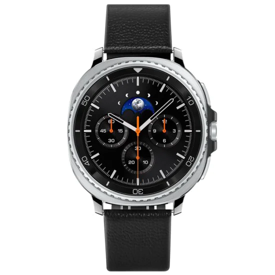 Каишка за Samsung Galaxy Watch8 40mm/Watch8 44mm/Watch8 Classic, Естествена козя кожа - Spigen - Enzo - Черен