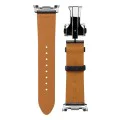 Каишка за Samsung Galaxy Watch8 40mm/Watch8 44mm/Watch8 Classic, Естествена козя кожа - Spigen - Enzo - Черен