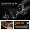 Каишка за Samsung Galaxy Watch8 40mm/Watch8 44mm/Watch8 Classic, Естествена козя кожа - Spigen - Enzo - Черен