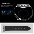 Каишка за Samsung Galaxy Watch8 40mm/Watch8 44mm/Watch8 Classic, Естествена козя кожа - Spigen - Enzo - Черен