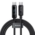 Кабел BAT Series – Mcdodo (CA-5780) – USB-C → USB-C, 60W, цифров дисплей, 1.2m – Черен