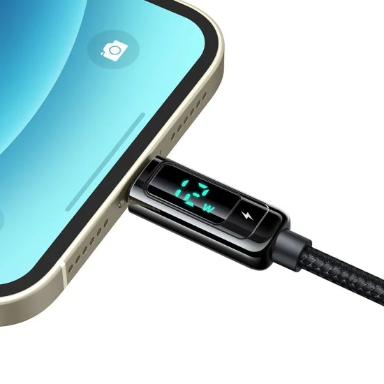 Кабел – Mcdodo (CA-9940) – USB-A → Lightning, 3A, цифров дисплей, 1.2m – Черен