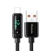 Кабел – Mcdodo (CA-9940) – USB-A → Lightning, 3A, цифров дисплей, 1.2m – Черен
