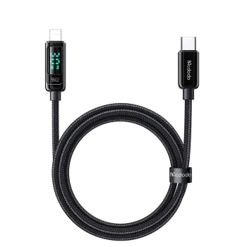 Кабел – Mcdodo (CA-8810) – USB-C → Lightning, 36W, цифров дисплей, 1.2m – Черен