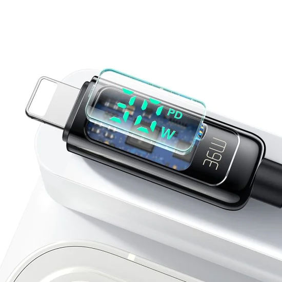Кабел – Mcdodo (CA-8810) – USB-C → Lightning, 36W, цифров дисплей, 1.2m – Черен