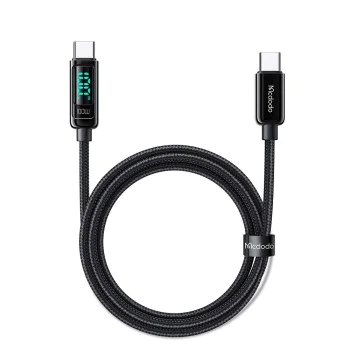 Кабел – Mcdodo (CA-8820) – USB-C → USB-C, 100W, цифров дисплей, 1.2m – Черен