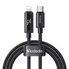 Кабел за данни – Mcdodo (CA-7990) – USB-C → Lightning, двоен LED дисплей, 36W, бързо зареждане, 1.2m – Черен