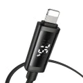 Кабел за данни – Mcdodo (CA-7990) – USB-C → Lightning, двоен LED дисплей, 36W, бързо зареждане, 1.2m – Черен