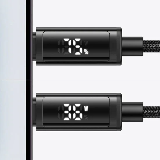 Кабел за данни – Mcdodo (CA-7990) – USB-C → Lightning, двоен LED дисплей, 36W, бързо зареждане, 1.2m – Черен
