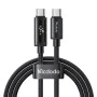 Кабел за данни – Mcdodo (CA-8000) – USB-C → USB-C, двоен LED дисплей, 100W, бързо зареждане, 1.2m – Черен