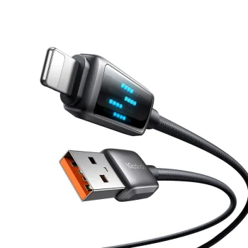 Кабел за данни – Mcdodo (CA-5250) – USB-A → Lightning, LED дисплей, 1.2m – Черен