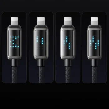 Кабел за данни – Mcdodo (CA-5250) – USB-A → Lightning, LED дисплей, 1.2m – Черен