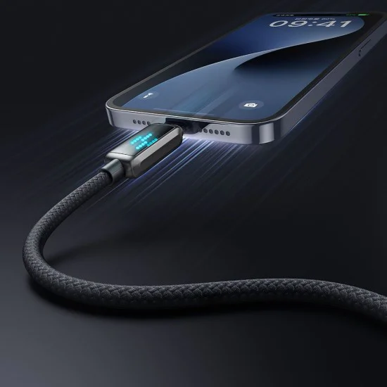 Кабел за данни – Mcdodo (CA-5250) – USB-A → Lightning, LED дисплей, 1.2m – Черен