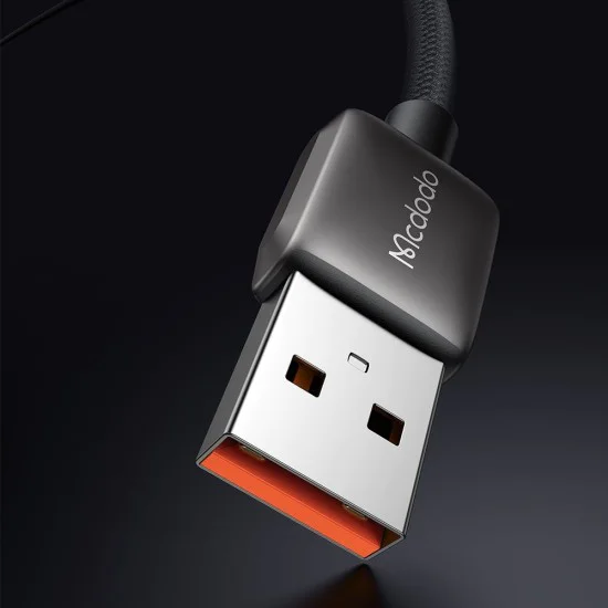 Кабел за данни – Mcdodo (CA-2350) – USB-C → USB-A, 6A, LED дисплей, 1.2m – Черен