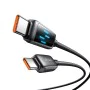 Кабел за данни – Mcdodo (CA-4250) – USB-C → USB-C, 100W, LED дисплей, PD бързо зареждане, 1.2m – Черен