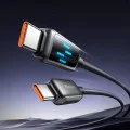 Кабел за данни – Mcdodo (CA-4250) – USB-C → USB-C, 100W, LED дисплей, PD бързо зареждане, 1.2m – Черен