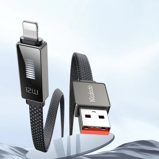 Кабел Rythm Series – Mcdodo (CA-4970) – USB-A → Lightning, 3A, LED дисплей, 1.2m – Черен