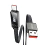 Кабел Rythm Series – Mcdodo (CA-4980) – USB-A → Type-C, 6A, LED дисплей, бързо зареждане, 1.2m – Черен