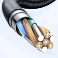 Кабел за данни – Mcdodo (CA-3140) – USB-A → Lightning, 3A, прозрачен дизайн, Auto Power Off, 1.2m – Черен