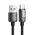 Кабел за данни – Mcdodo (CA-3150) – USB → Type-C, 6A, Super Charge, прозрачен дизайн, Auto Power Off, 1.2m – Черен