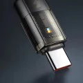 Кабел за данни – Mcdodo (CA-3150) – USB → Type-C, 6A, Super Charge, прозрачен дизайн, Auto Power Off, 1.2m – Черен