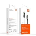 Кабел за данни – Mcdodo (CA-3160) – Type-C → Lightning, 36W, прозрачен дизайн, Auto Power Off, 1.2m – Черен