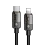 Кабел за данни – Mcdodo (CA-3160) – Type-C → Lightning, 36W, прозрачен дизайн, Auto Power Off, 1.2m – Черен