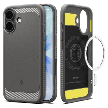 Калъф за iPhone 17 - Spigen - Rugged Armor MagSafe - Сив