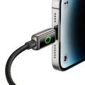 Кабел за данни – Mcdodo (CA-6590) – с дишаща LED светлина, USB-A → Lightning, Auto Power Off, 3A, 1.2m – Черен