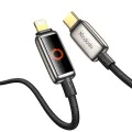 Кабел за данни – Mcdodo (CA-6670) – с дишаща LED светлина, USB-C → Lightning, Auto Power Off, 36W, 1.2m – Черен