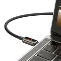 Кабел за данни – Mcdodo (CA-6680) – с дишаща LED светлина, USB-C → USB-C, Auto Power Off, 100W, 1.2m – Черен