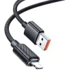 Кабел за данни – Mcdodo (CA-3640) – USB → Lightning, прозрачен дизайн, 3A, 1.2m – Черен