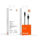 Кабел за данни – Mcdodo (CA-3640) – USB → Lightning, прозрачен дизайн, 3A, 1.2m – Черен