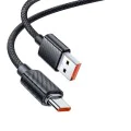 Кабел за данни – Mcdodo (CA-3650) – Type-C → USB-A, прозрачен дизайн, 100W, 1.2m – Черен