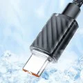 Кабел за данни – Mcdodo (CA-3650) – Type-C → USB-A, прозрачен дизайн, 100W, 1.2m – Черен