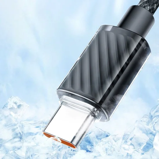 Кабел за данни – Mcdodo (CA-3650) – Type-C → USB-A, прозрачен дизайн, 100W, 1.2m – Черен