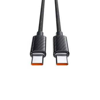 Кабел за данни – Mcdodo (CA-3670) – Type-C → Type-C, прозрачен дизайн, 100W, 5A, 1.2m – Черен