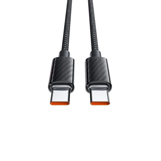 Кабел за данни – Mcdodo (CA-3670) – Type-C → Type-C, прозрачен дизайн, 100W, 5A, 1.2m – Черен