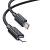 Кабел за данни – Mcdodo (CA-3660) – Type-C → Lightning, прозрачен дизайн, 36W, 1.2m – Черен
